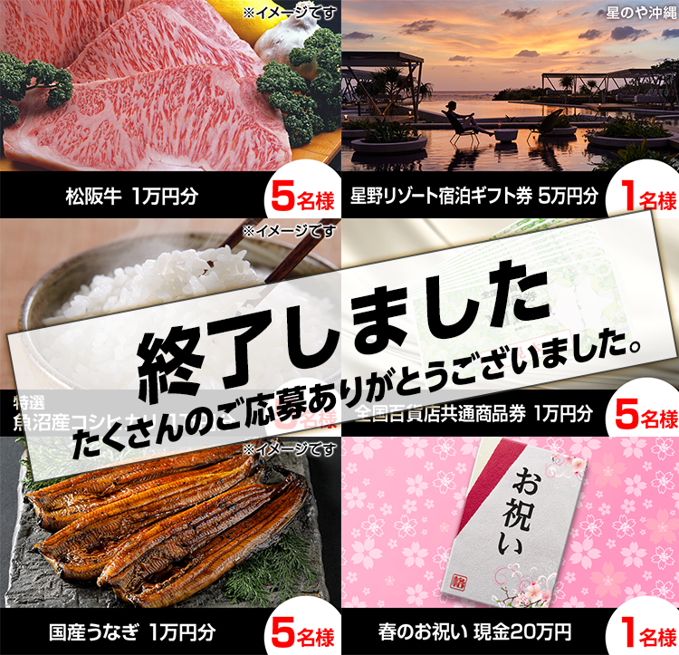 「スマホで格付けチェック」プレゼント