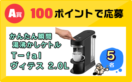 A賞 100ポイントで応募