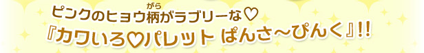 ピンクのヒョウ柄がラブリーな♡『カワいろ♡パレット ぱんさ~ぴんく』!!
