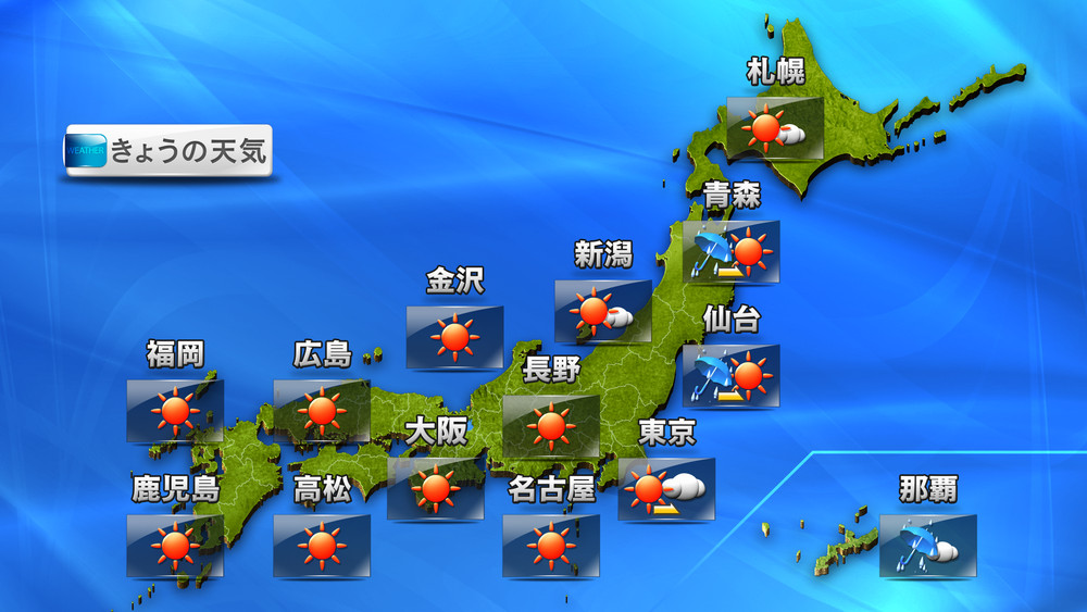 全国の今日の天気